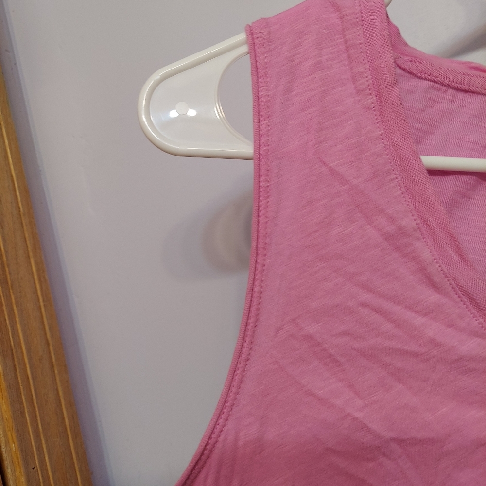 Madewell Pink V-Neck Tank Top womens small - Picture 3 of 6